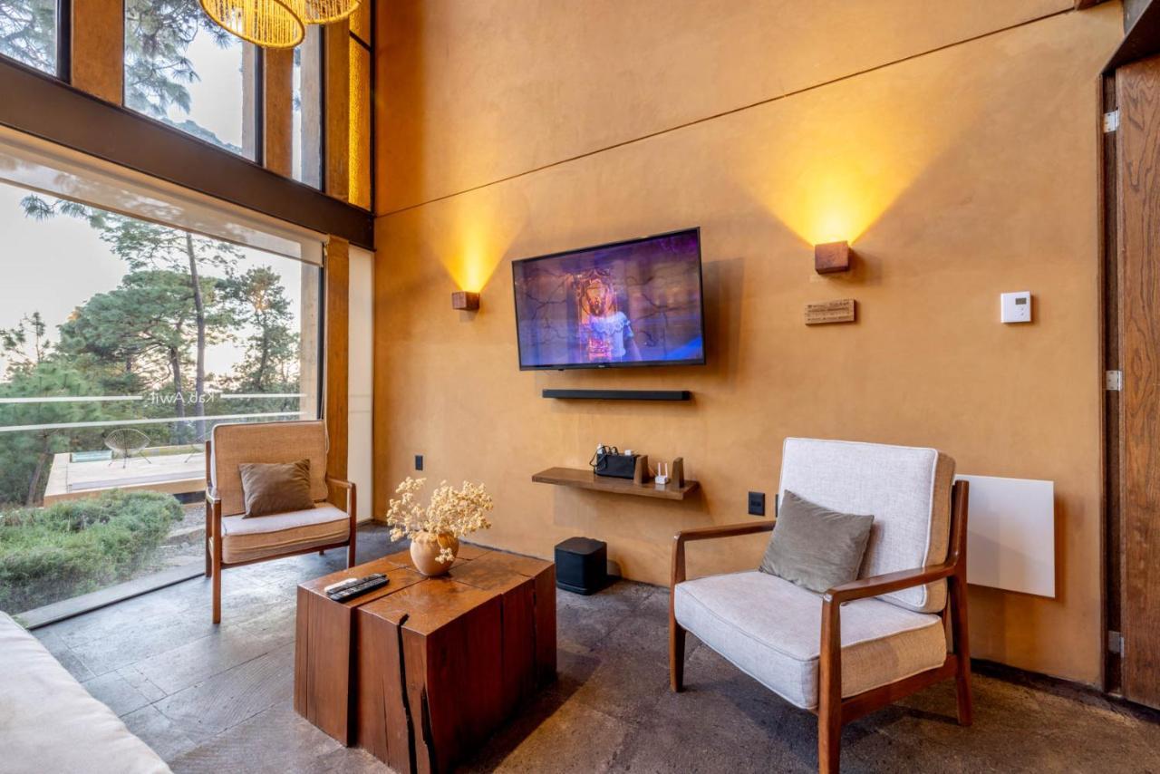 Cabana Lujo Con Alberca Climatizada Vistas Al Bosque De מסמיטלה מראה חיצוני תמונה